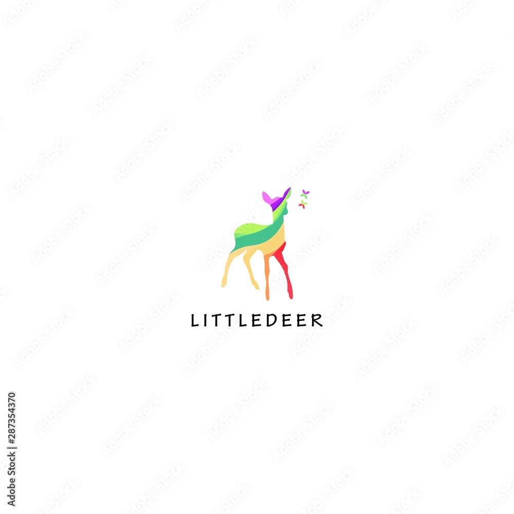 Colorful Abstract Animal Gradient Logo Template Colorful Abstract Animal Gradient Logo Template