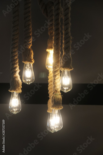 фотографія unique warm lights to beautify the living room and office space.