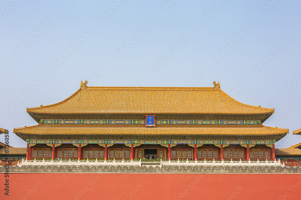 Southern entrance gate of the Forbidden City coming from Tiananmen Square Southern entrance gate of the Forbidden City coming from Tiananmen Square