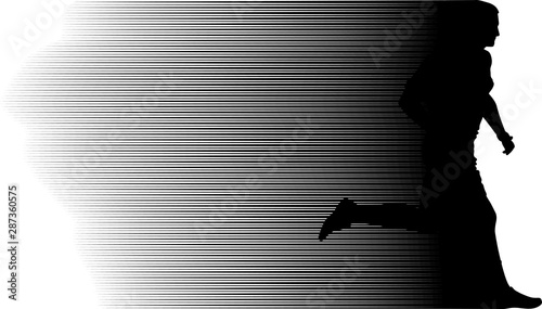 running male silhouette 