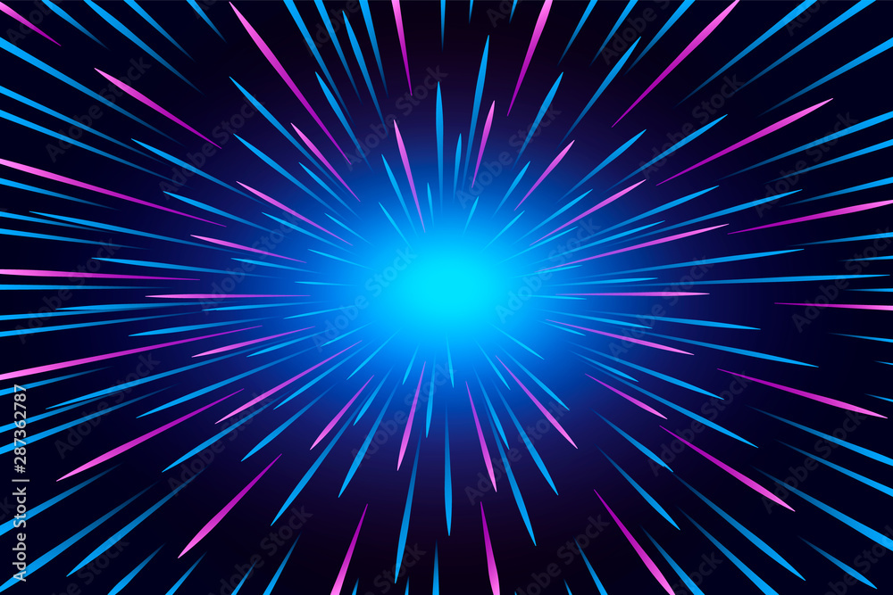 Abstract futuristic technology geometric circular geometric centric motion pattern. Radial dynamic lines ray colorful on dark background. Abstract futuristic technology geometric circular geometric centric motion pattern. Radial dynamic lines ray colorful on dark background.