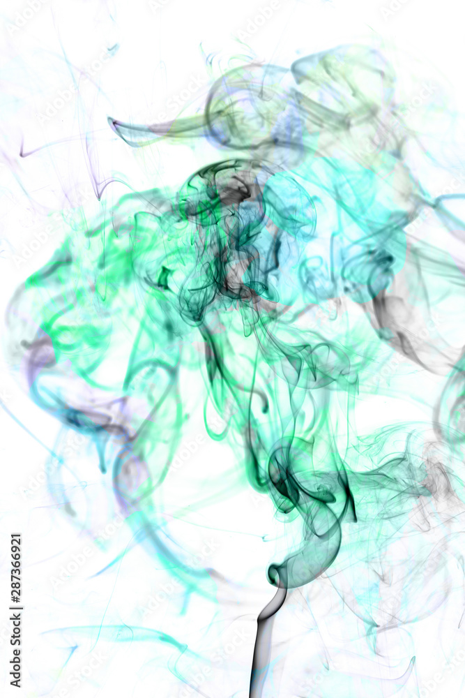 Fototapeta premium abstraction colored smoke on white background