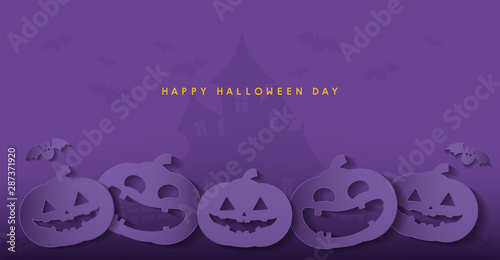 happy halloween day banner vector design 2019