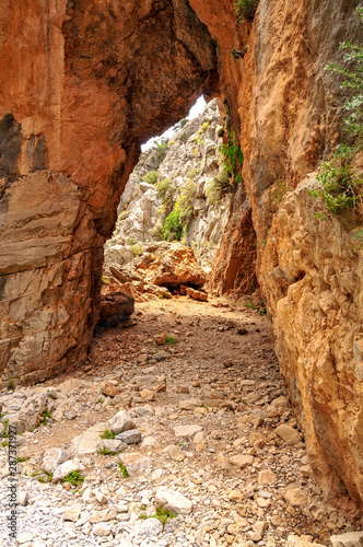 Rock formation in the Imbros Gorge on Crete