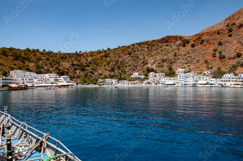 Picturesque harbour of Loutro on the Greek island of Crete