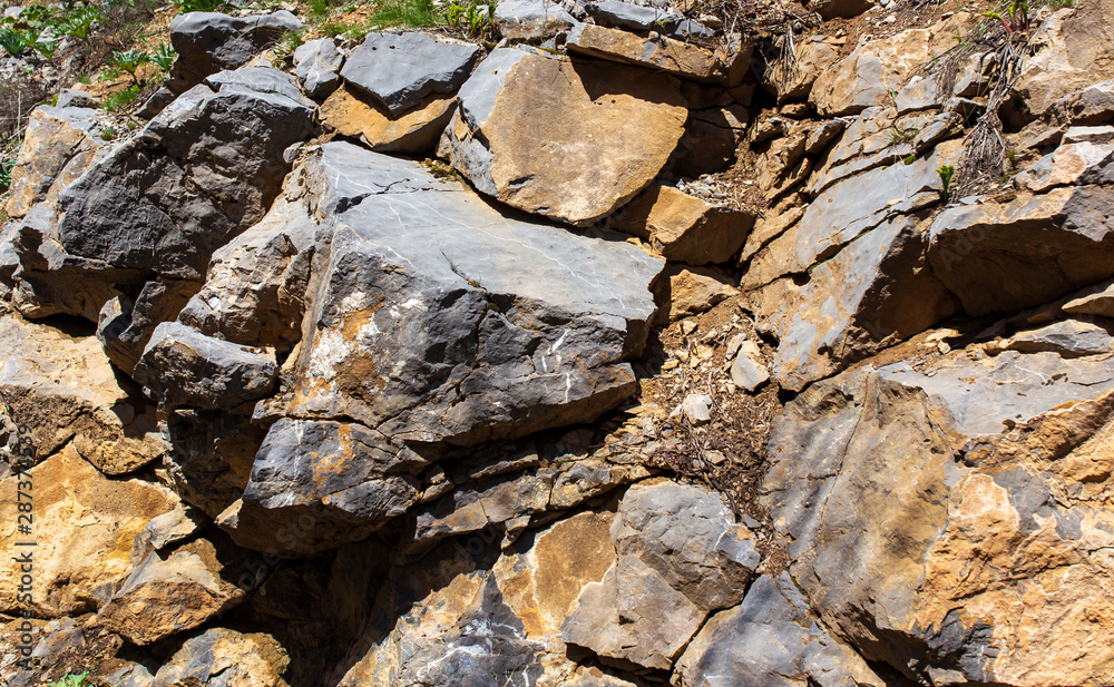 Rocks in the mountains as background