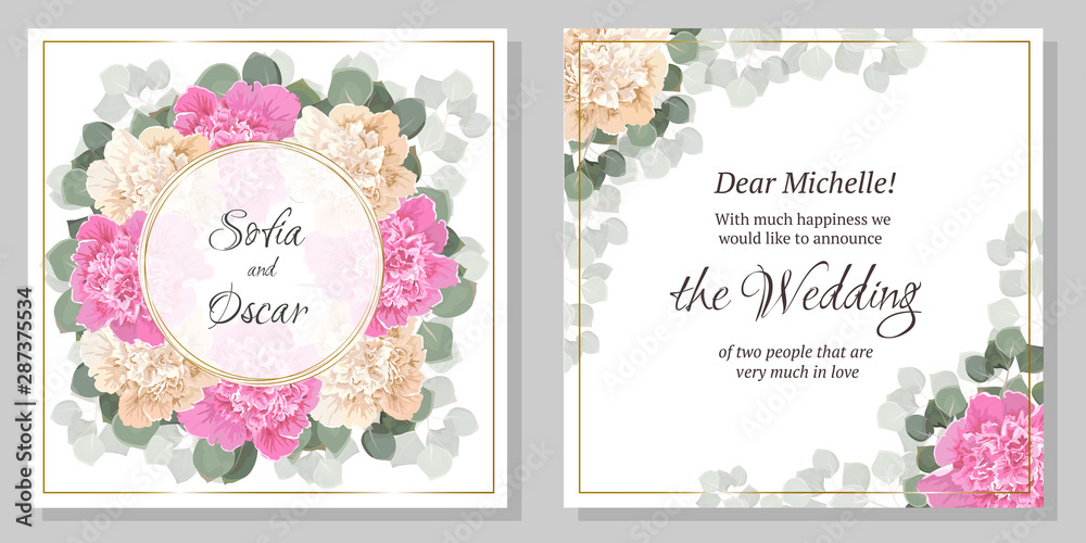 set of vintage cards with flowers and flowers
