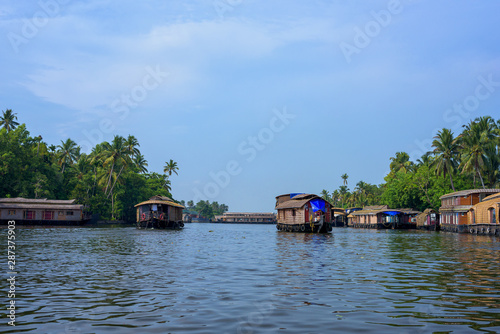 River view in Kerala's Backwaters, India. © yotrakbutda