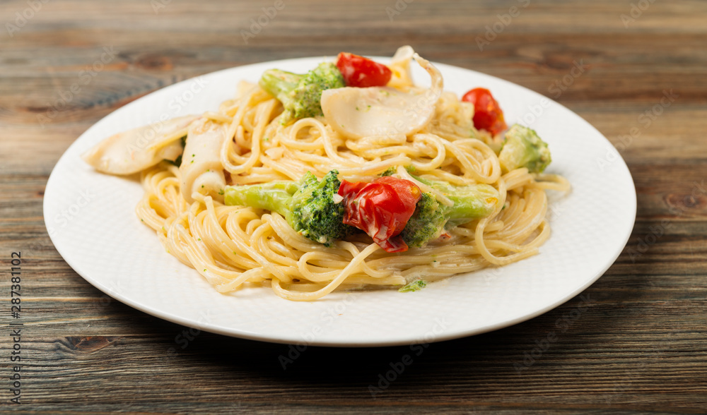 pasta with squid with in a creamy pasta with squid with in a creamy