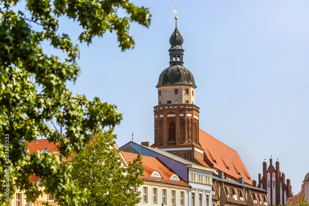 cottbus cityscape germany in the summer