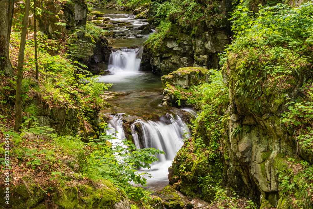 Waterfalls on the Wilczki stream, Poland