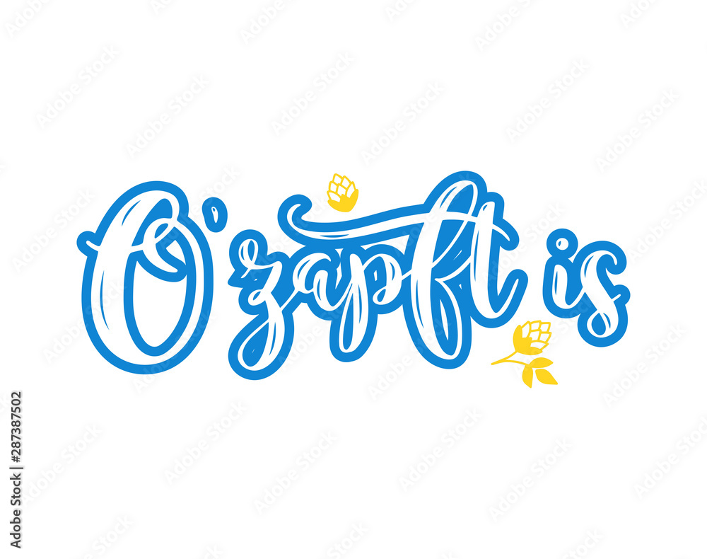 Hand sketched „ O´zapf is “ quote in German, translated Hand sketched „ O´zapf is “ quote in German, translated