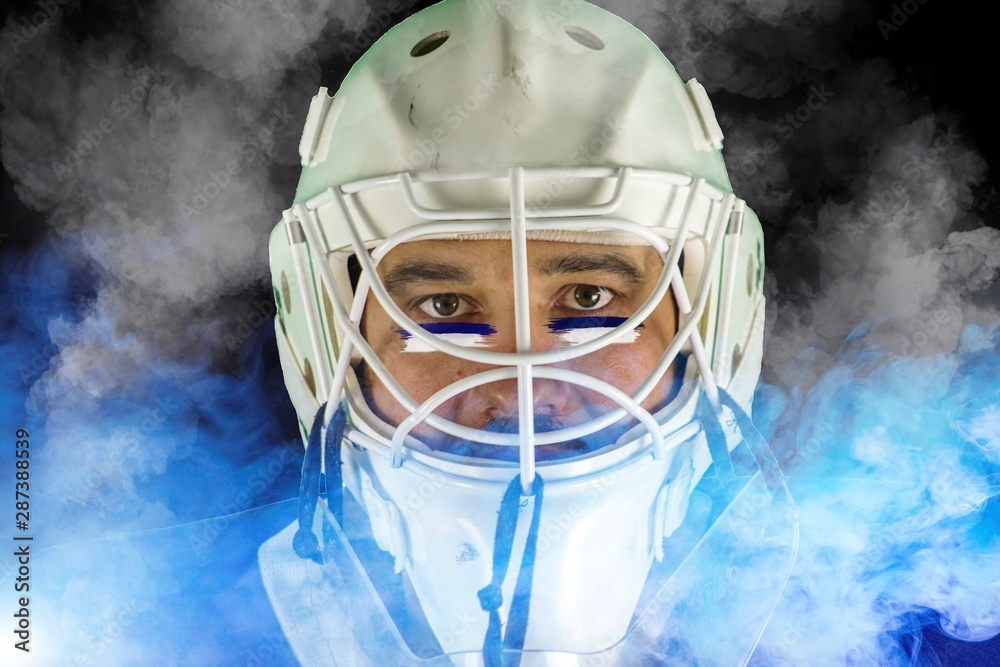 Goalie Gear Vector Stock Illustration - Download Image Now - Face