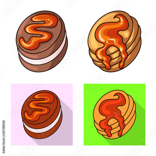 Vector design of confectionery and culinary logo. Collection of confectionery and product stock symbol for web.