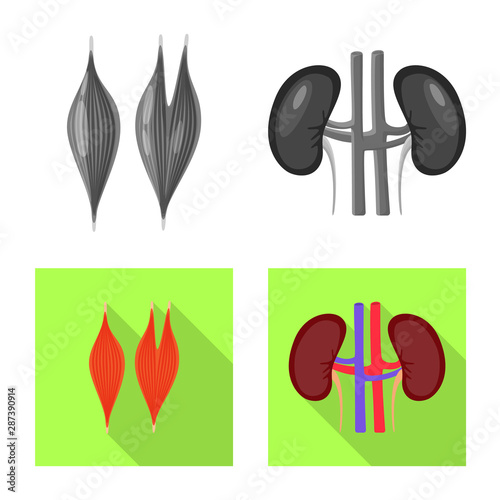 Vector design of biology and scientific symbol. Collection of biology and laboratory vector icon for stock.