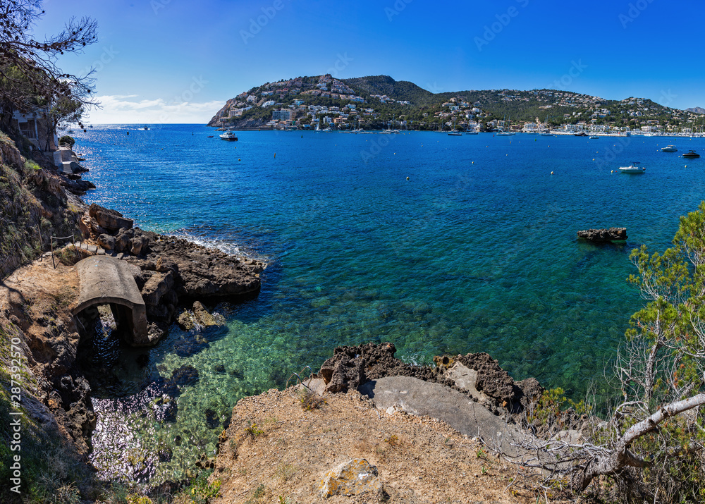 Panoramic  view of port Andratx , Mallorca