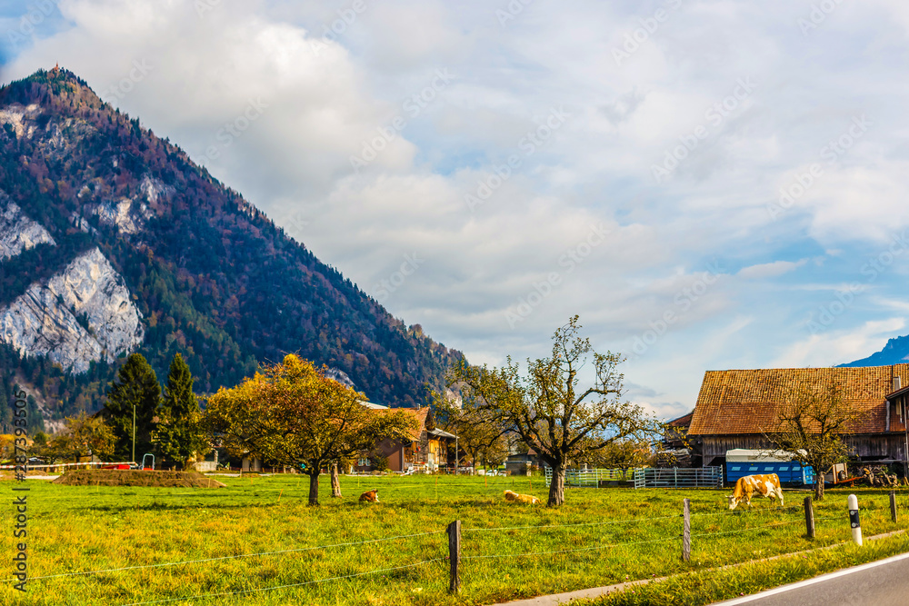 village of switzerland autumn