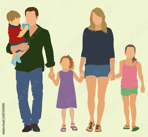 Family Walking Together 