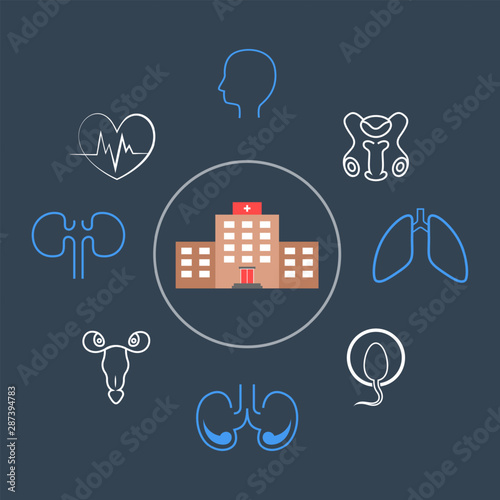 Medicine icon set