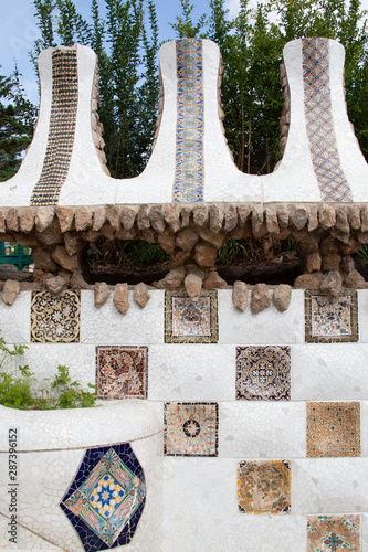 Barcelona, Catalonia, Spain. September 2, 2009: Park Güell photo