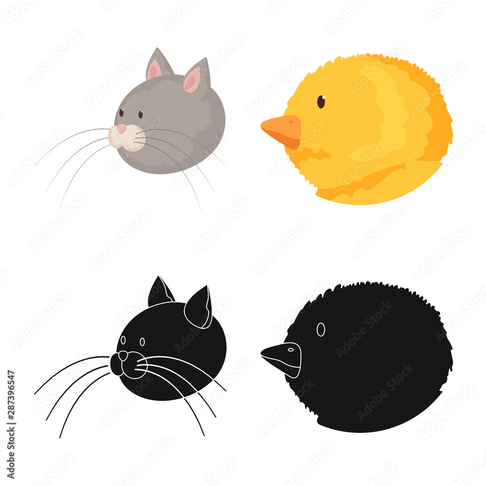 Obraz premium Vector illustration of agriculture and breeding logo. Collection of agriculture and organic stock vector illustration.