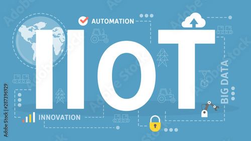 Industrial internet of things concept. Business automation