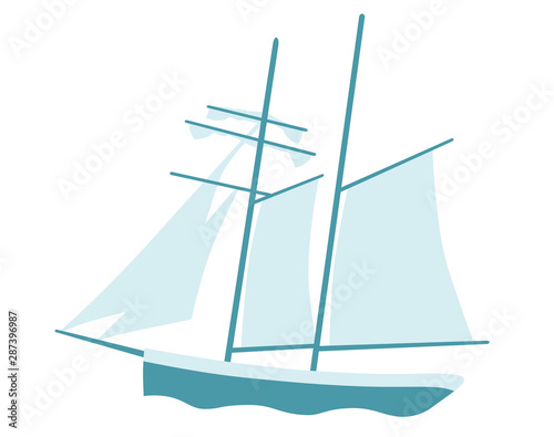 Segelschiff / Vektor / freigestellt