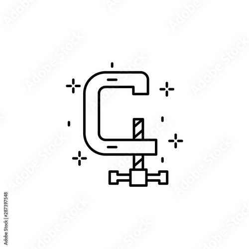 Construction, clamp icon. Element of construction icon