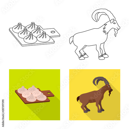 Vector design of culture and sightseeing icon. Collection of culture and originality stock vector illustration.
