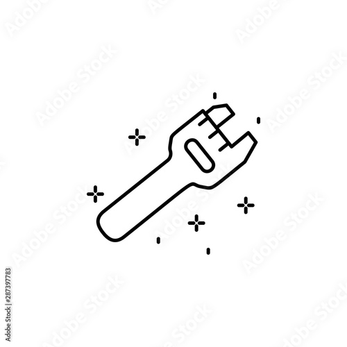 Construction, adjustable spanner icon. Element of construction icon