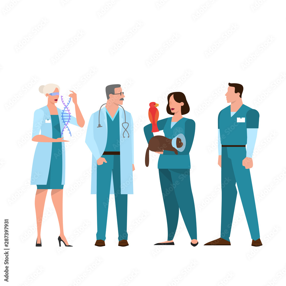 Medical staff standing in the uniform. Hospital team Medical staff standing in the uniform. Hospital team