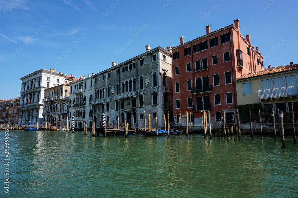 Obraz premium historic facades of old houses on the Grand canal in Venice