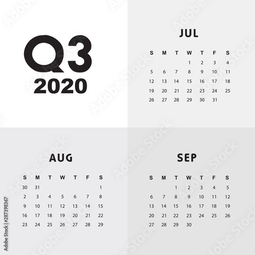 Third quarter of calendar 2020 photo