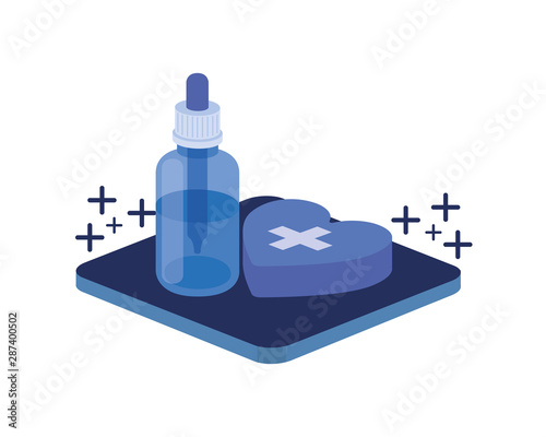 medicine drugs on white background