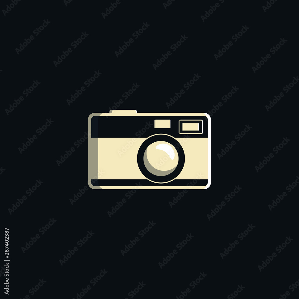 classic camera logo icon flat 