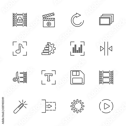 Video Editing - Flat Vector Icons