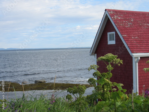 Red Cabin on the Ocean