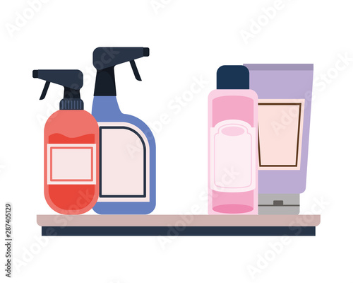 professional hairdressing tools on white background