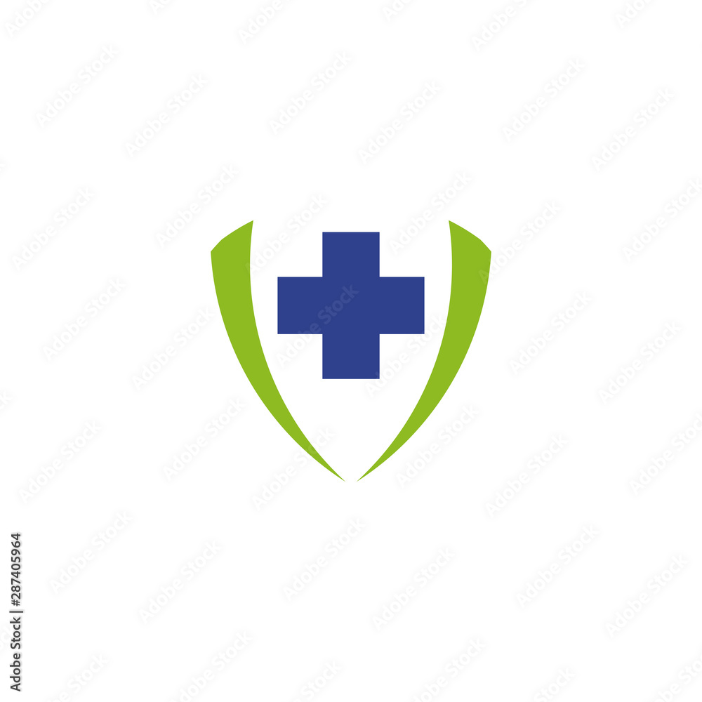 Health care and medical logo design with using cross icon medical icon symbol template