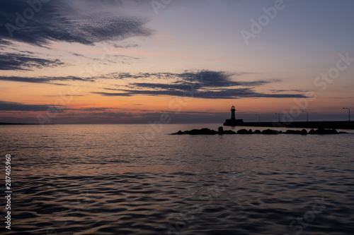 Lake Superior Breakwater Lighthouse At Sunrise