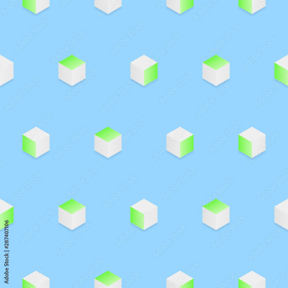 Abstract seamless pattern from the isometric cubes. Abstract seamless pattern from the isometric cubes.