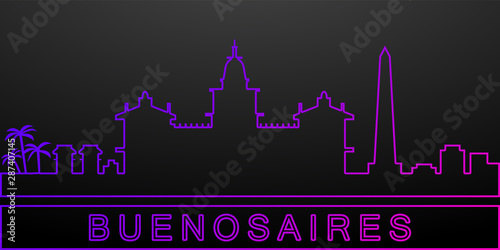 Buenos aires detailed skyline nolan icon. Elements of cities set. Simple icon for websites, web design, mobile app, info graphics