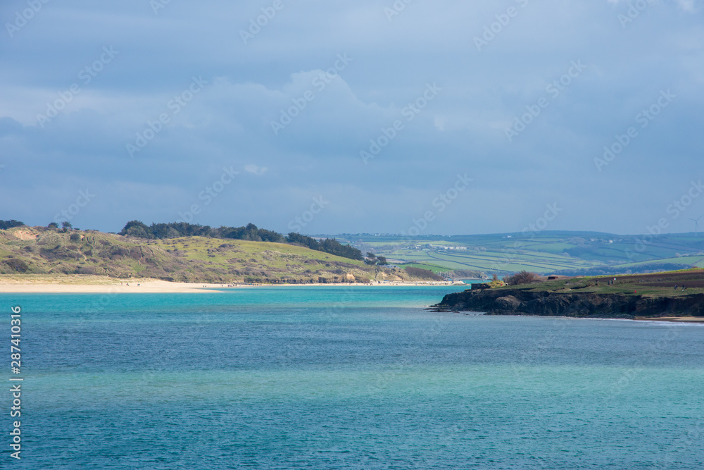 A view of the Camel estuary on the coast of North Cornwall near to Padstow
