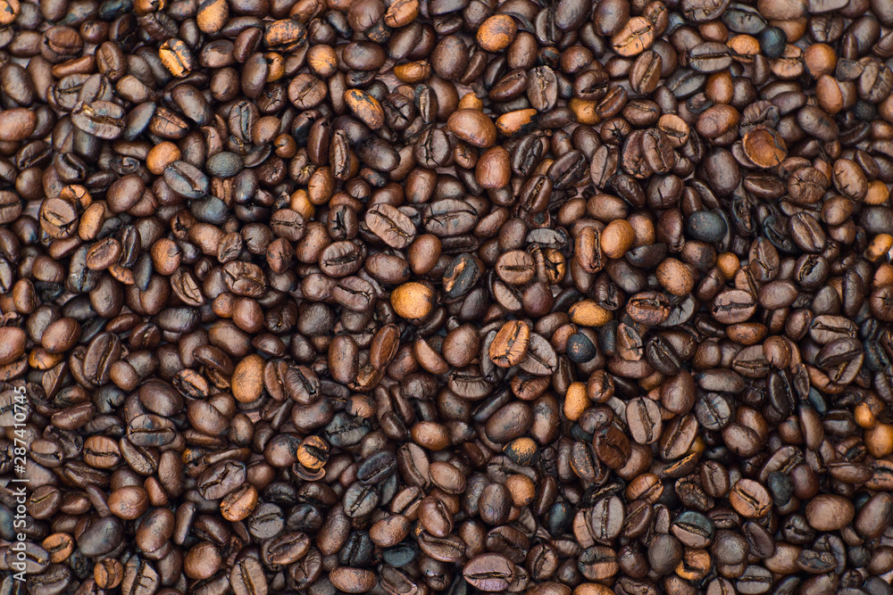 Coffee bean on top view Coffee bean on top view