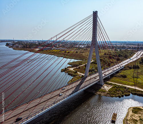 Bridge near gdansk from above