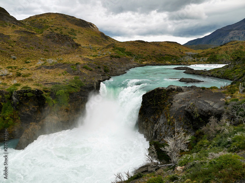 Waterfall in the mountains. Patagonia, Argentina © pettys