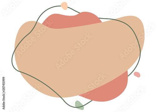Abstract liquid design frame. Modern fluid geometric banner. Vector illustration template.