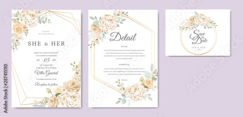 beautiful wedding invitation card template
