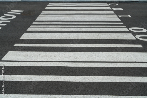 Wallpaper Mural Bituminous Highway with Bar Code Torontodigital.ca