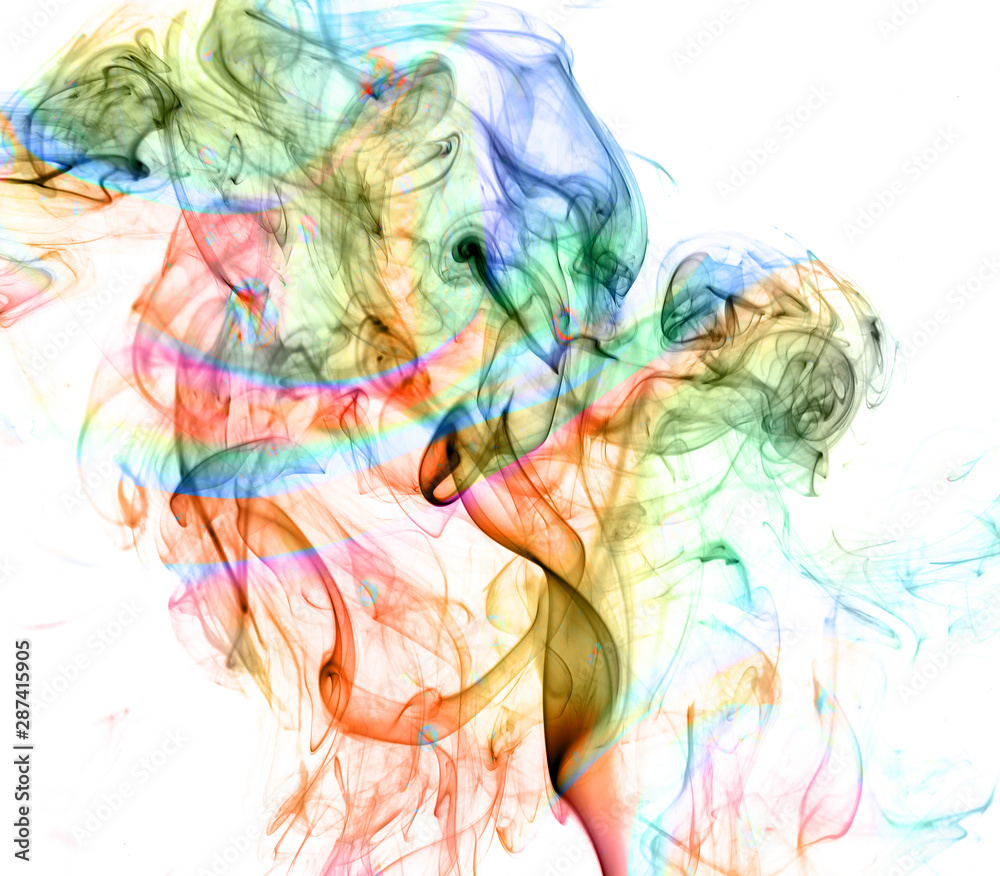 Obraz premium abstraction colored smoke on white background